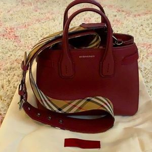 Burberry Mahogany Red Leather Cross Body